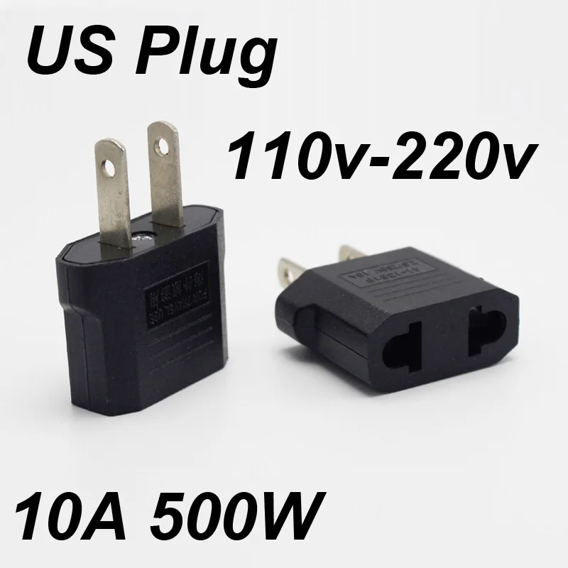 Adaptador de corriente de 1/10 piezas, enchufe europeo, americano, australiano, europeo, internacional, Americano, Europeo, europeo, Europeo, cargador de viaje