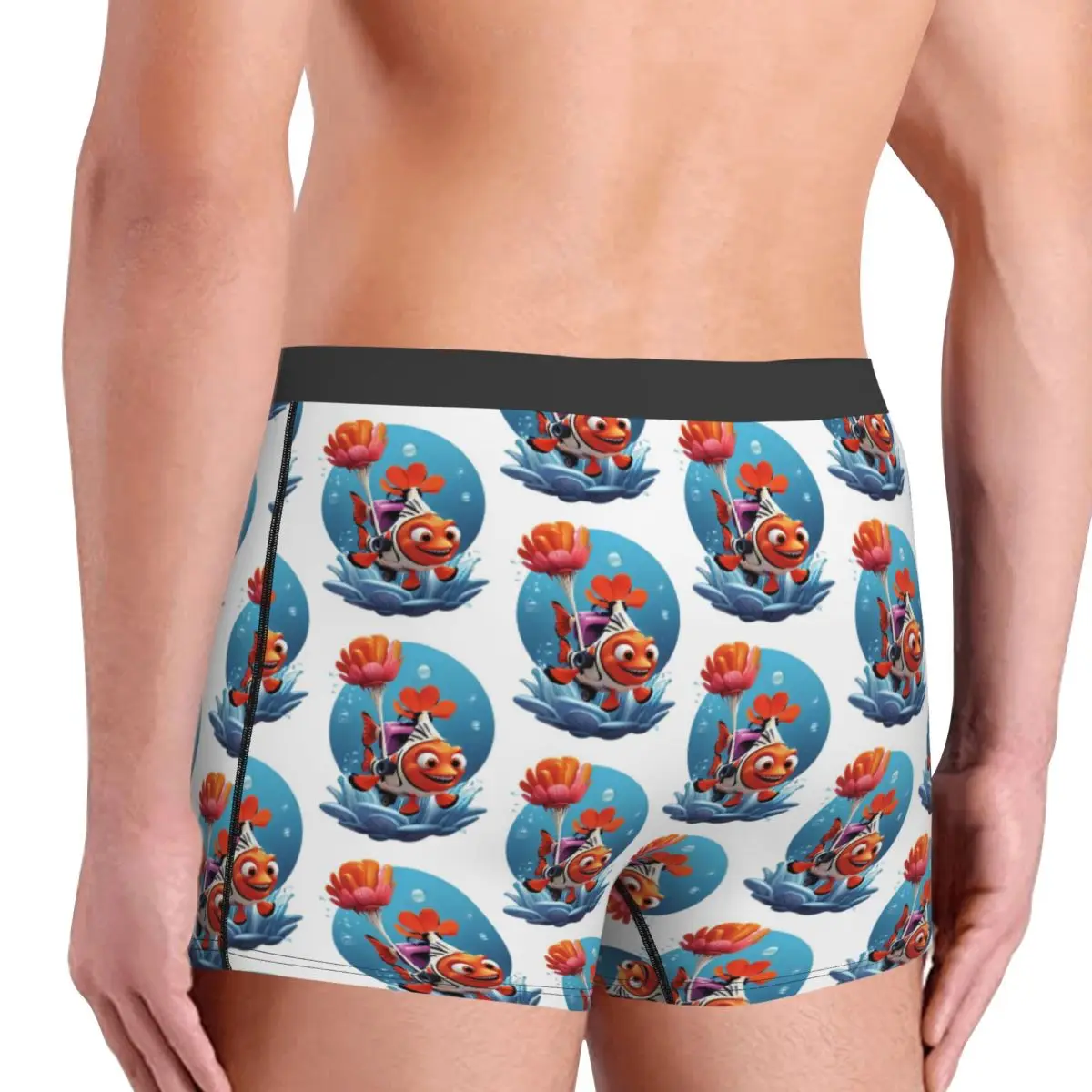 العثور على مخصص نيمو مارلين الملابس الداخلية الرجال المطبوعة الملاكم ملخصات السراويل سراويل تنفس السروال