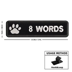 Parche bordado personalizado para collar de perro con pata