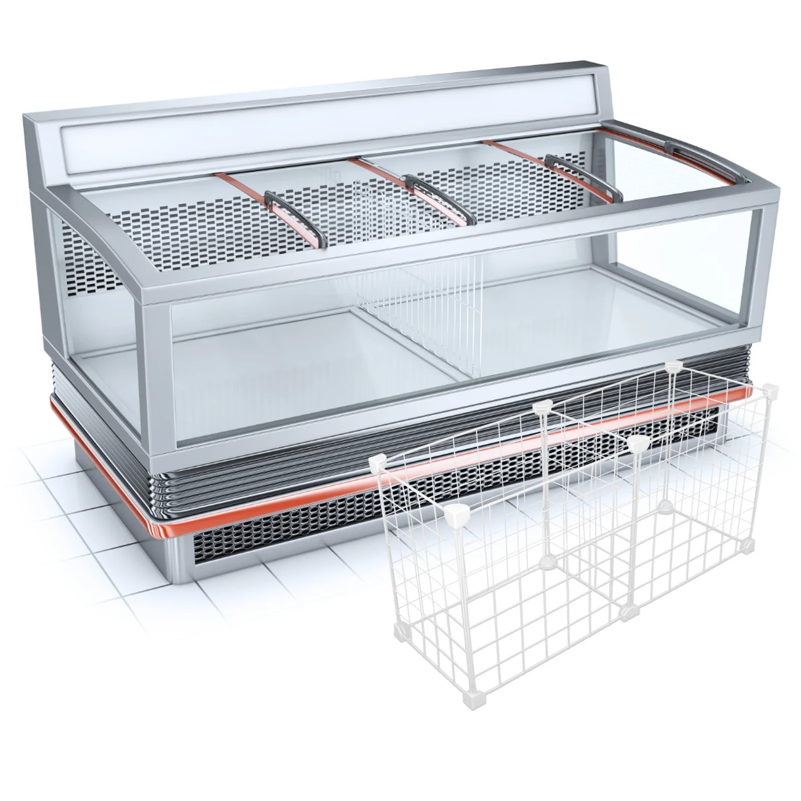 Divisores de refrigerador: Divisores de estante de almacenamiento de refrigerador Partición separador de congelador de estante de alambre para organización de alimentos de congelador inferior