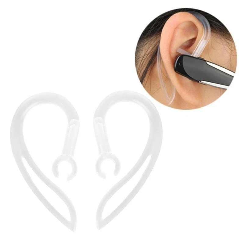 090F 6mm Bluetooth-compatible 360° Replacement Earphones Soft Silicone Flexible Ear Hook Clip