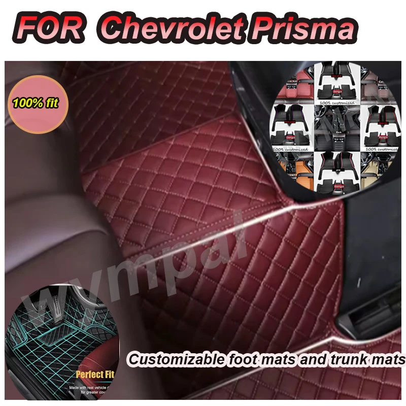 

LUXURY Custom Automotive Car Floor Mats For Chevrolet Prisma 2013 2014 2015 2016 Auto Luxury Leather