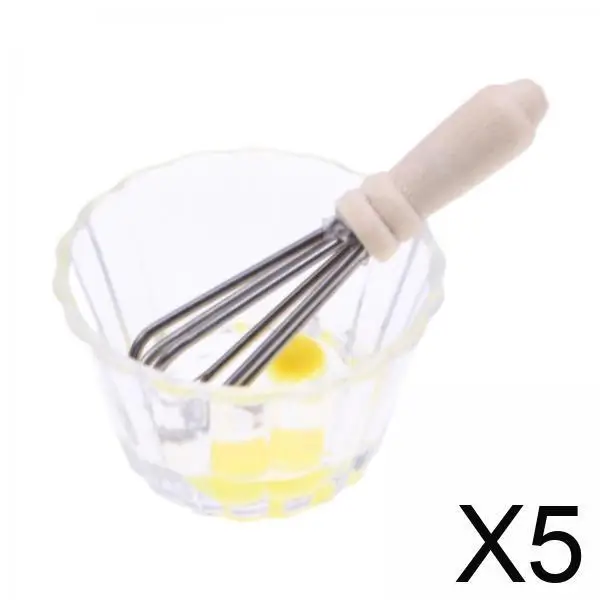 

5x 2x 1/12 Mini Egg Beater Set Gift Pretend Play Toys for Dining Room Dollhouse