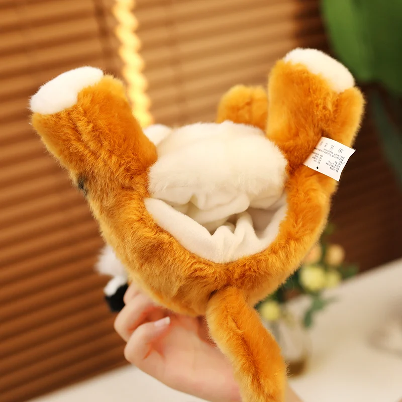 22cm Cute Tiger Plush Toys Hand Puppet Cotton Stuffed White Yellow Tiger Dolls Hand Puppets Educational Fairy Tale Theater Props