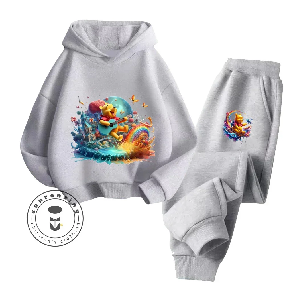 

2024 информационjos animados Pooh oso osoativo nuevo Top de moda de manga larga para niños diseño único option otoño conjunto con c