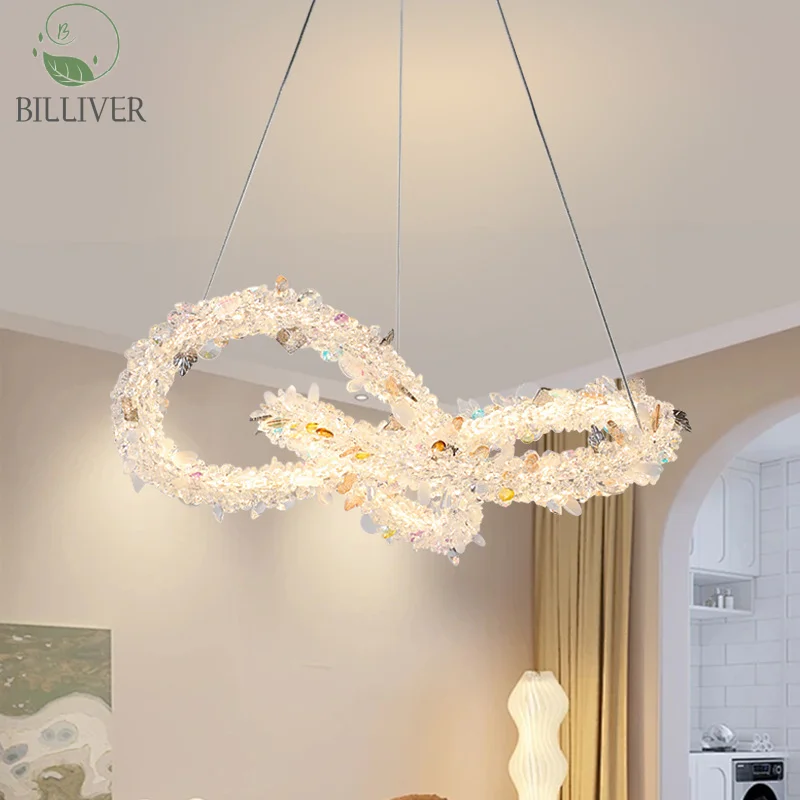 

Living Room Crystal Chandelier Modern Simple Light Luxury Dining Room Bedroom Light Decorative Ceiling Lamp Led Modern