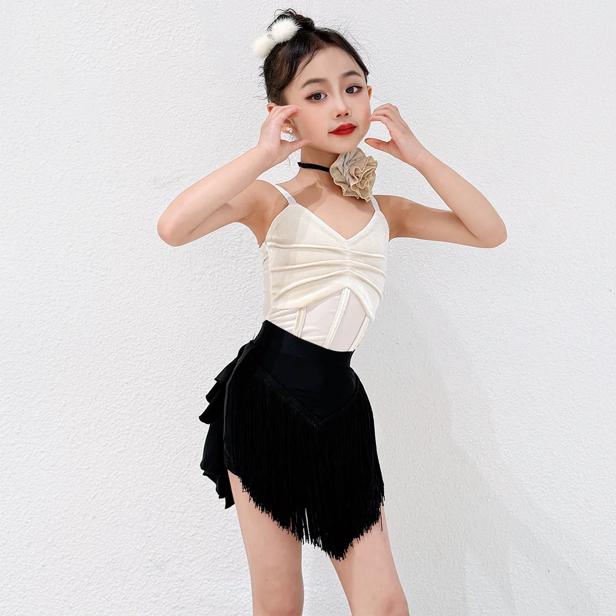 

New Kids Competition Dancing Suits For Girls Latin Dance Performance Clothes Children'S Samba Latin Dance Dresses SL15348