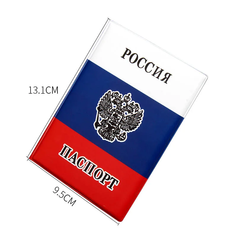 Funda para pasaporte con bandera rusa, funda de PVC para pasaportes, funda para pasaporte con impresión UV en color