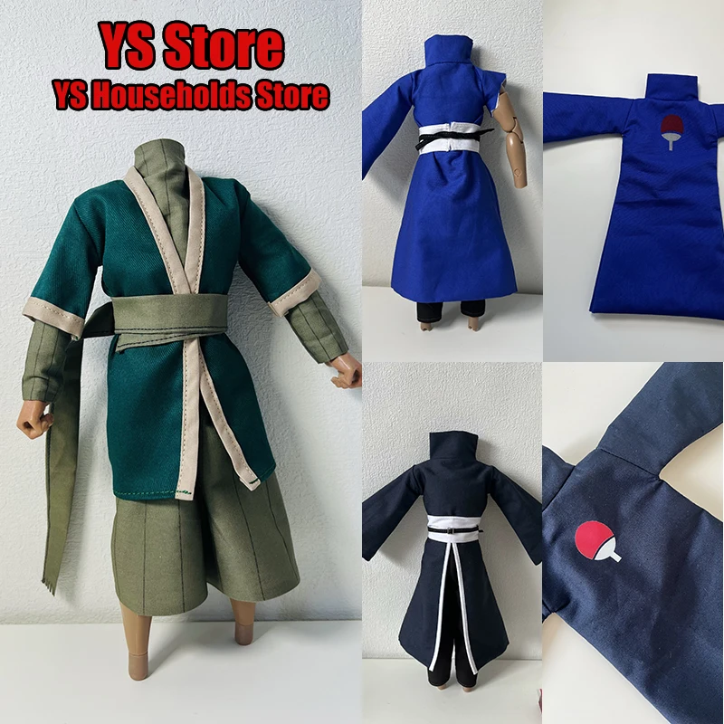 

1/6 Anime Uchiha Madara Boy Mini Blue Black Clothes Set Toys Accessory For 12" Naruto Man Soldier Fans Cosplay Collection