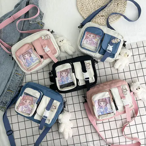 여성 캔버스 작은 Crossbody 가방 캐주얼 귀여운 학생 소녀 메신저 가방 숙녀 전화 지갑 핸드백 숄더 백