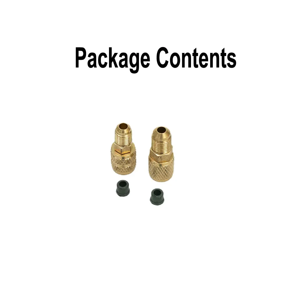 2pcs R410a AC Adapter 5/16" 1/4" SAE Male Female For Valve System Tool SAE External Thread 1/4" SAE Car Accessories