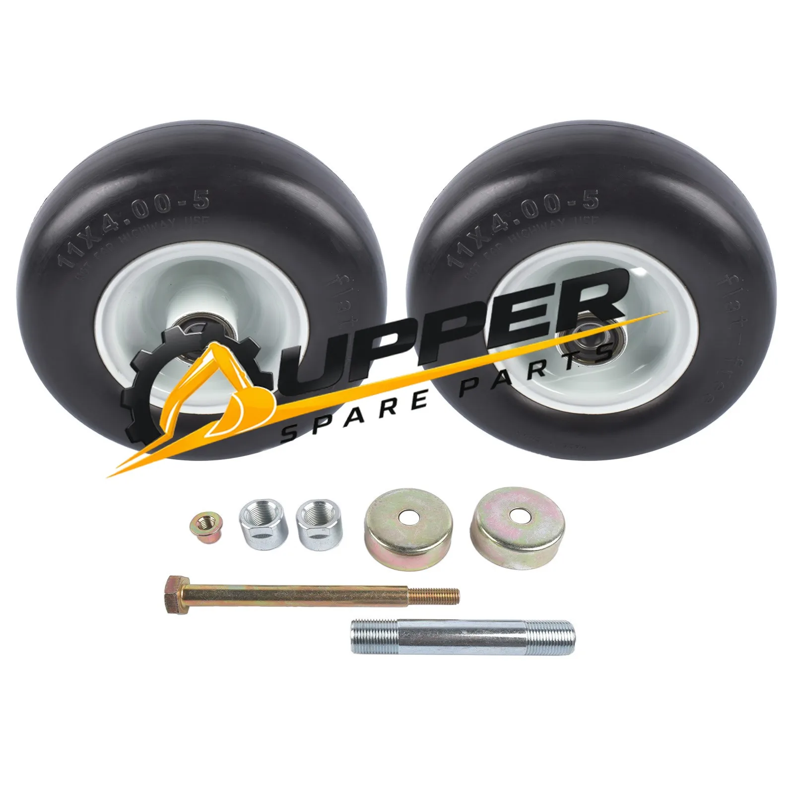 2PCS Wheel Assembly For Exmark No Flat Solid Foam/Rubber Tire 103-9591 11x400x5