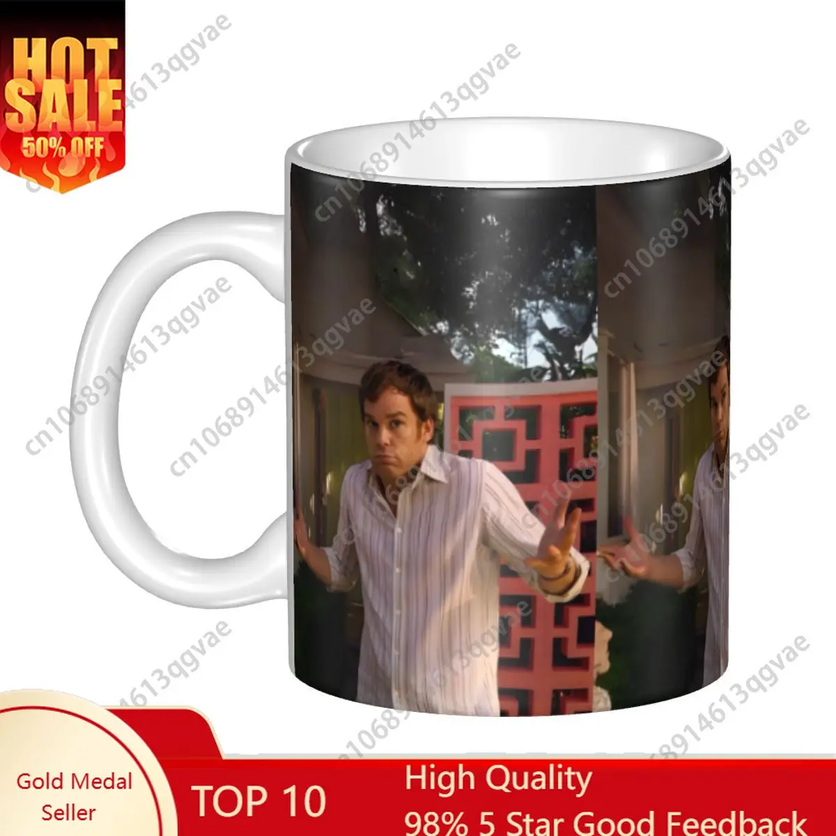

Custom Dexter Morgan Coffee Mug DIY Movie Ceramic Tea Milk Mug Cup