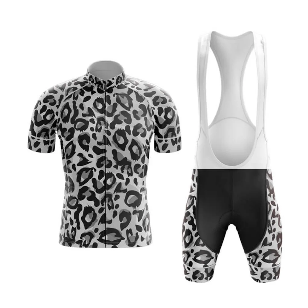 Breathable Cycling Jersey Set for Men, Road Bicycle Suit, Riding Uniform, Bike MTB Clothing, New Sports Kits, Leopard, Summer