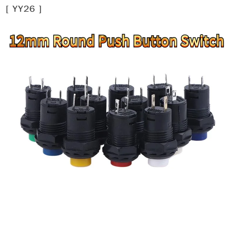 10 قطعة 12 مللي متر الإغلاق/لحظة مفتاح بـزر دفع ، SPDT مستدير (425A) للتحكم الصناعي ، الأداة ، إلكترونيات ذاتية الصنع #1