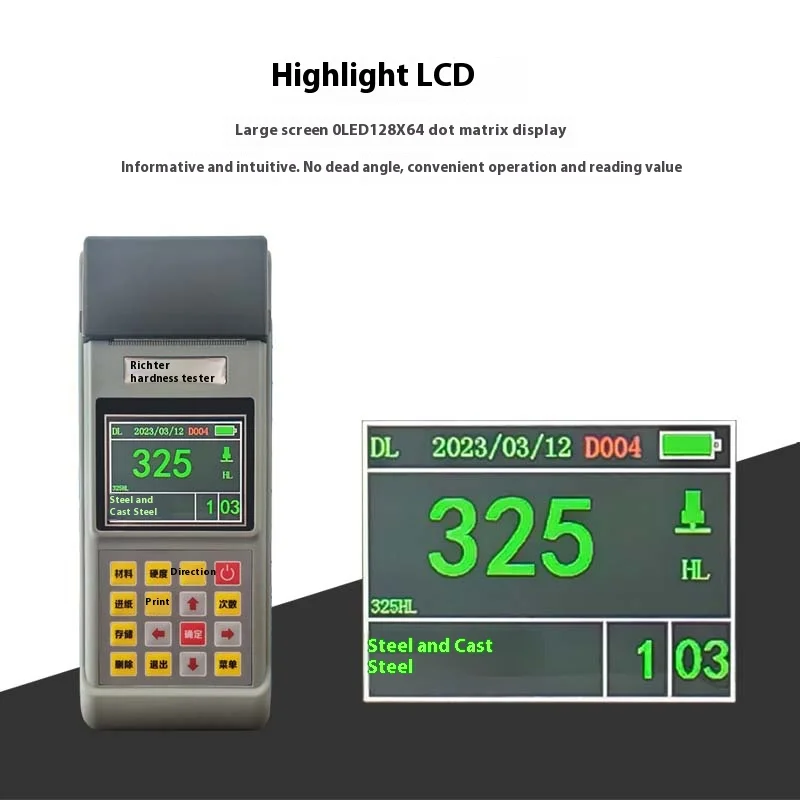 JHA-300 High-Precision Leeb Hardness Tester Metal Cast Steel Hardness Analyzer for HL/HB/HRB/HRC/HRA/HV/HS