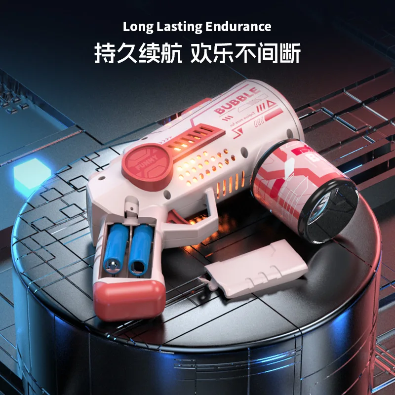 New Electric Automatic Led Light Bubble Machine Bubbles Gun Summer Beach Bath Outdoor Game kids toys for brinquedo infantil