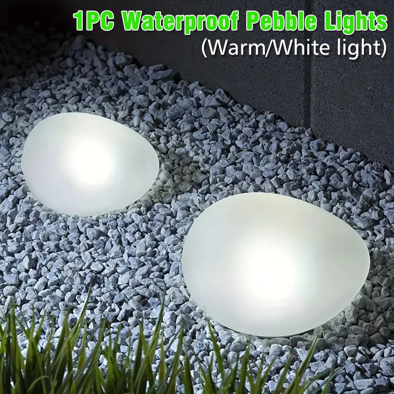 

Солнечные декоративные фонари из гальки — 4 светодиода, теплый/белый свет, пейзажный фонарь для патио, дорожки/бассейна, свадьбы в помещении/на открытом воздухе и садового деко