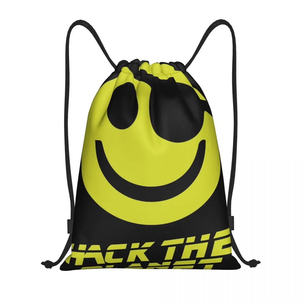 

Hack The Planet Logo Multi-function Portable Drawstring Bags Sports Bag Book Bag For Travelling