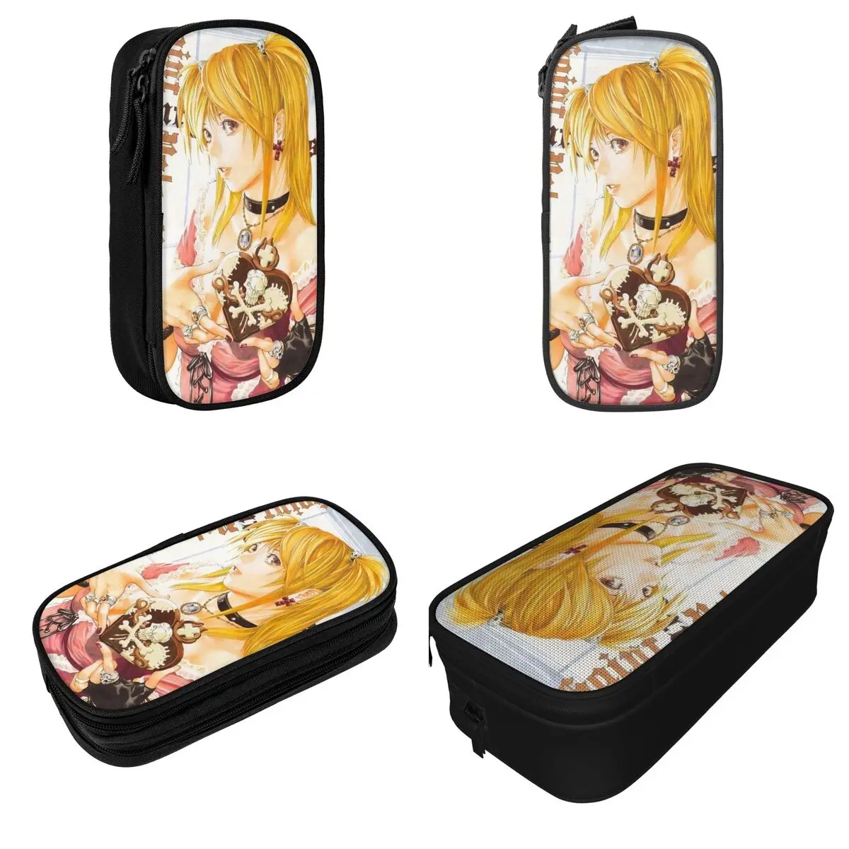 Pencil case Deaths book Japan Manga Notes Pen Box Double Layer Large Capacity For School Pencil Bag Suprise Gift Pencilcases