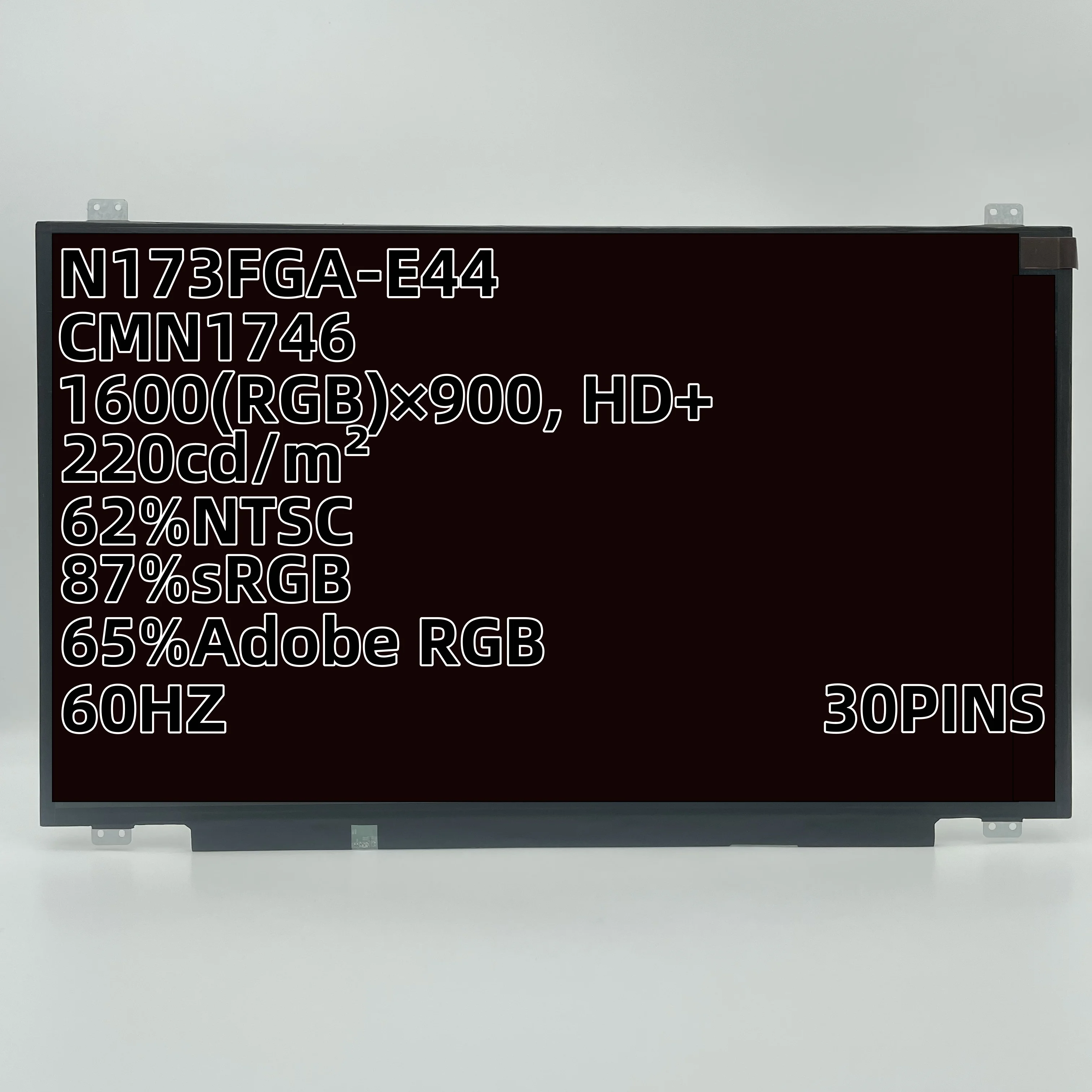 BOE0641 NT173WDM-N11/N21 AUO229E B173RTN02.2/02.1 CMN1746 N173FGA-E44 60Hz 30PINS HD+ TN LCD LED Screen Matrix 1600*900