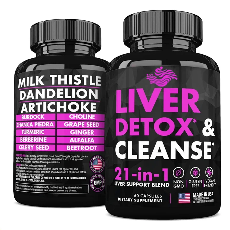 Liver Cleansing, Detoxification,and Repair Formula Containing Dandelion Root,korean Thistle Extract,and Choline For Liver