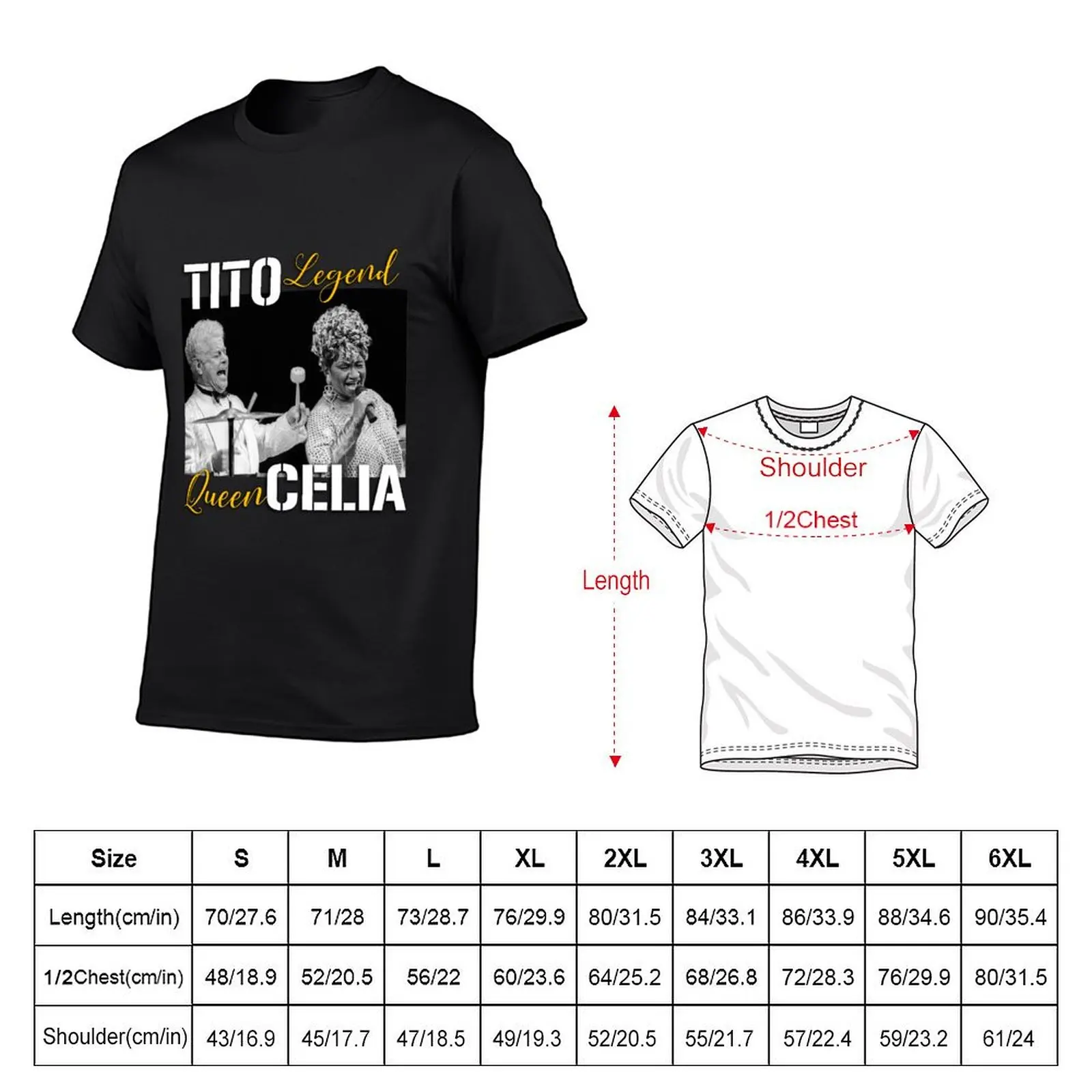 Tito Puente Legend Celia Cruz Queen T-Shirt cheap stuff Short sleeve tee graphic tees men