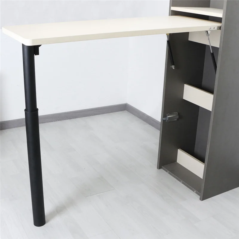 B52C 1 قطعة الثقيلة أرجل طاولة قابلة للطي قابل للتعديل تلسكوبي بار الساق المدرفلة على البارد الصلب الطعام مكتب القدم قوس الأبيض