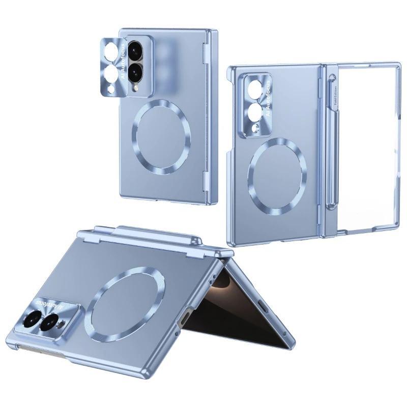 Vollständiger Scharnierschutz für Magsafe-Hülle für Samsung Galaxy Z Fold 8 Ultra Wide 7 6 5 Harte Handyhülle mit Displayschutzfolie