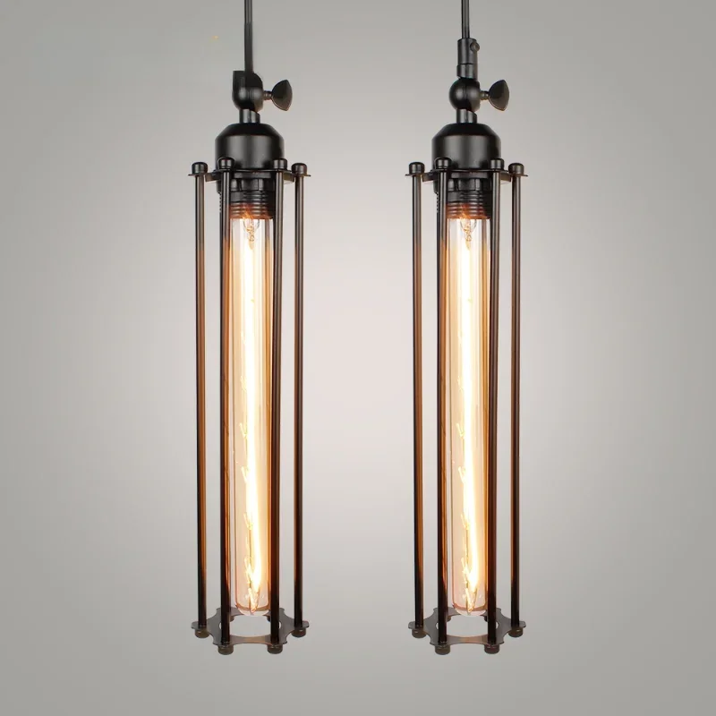 

2 Pieces Industrial Pendant Light Vintage pendant Lamp Retro handing lamp American restaurant Living room dining room decoration