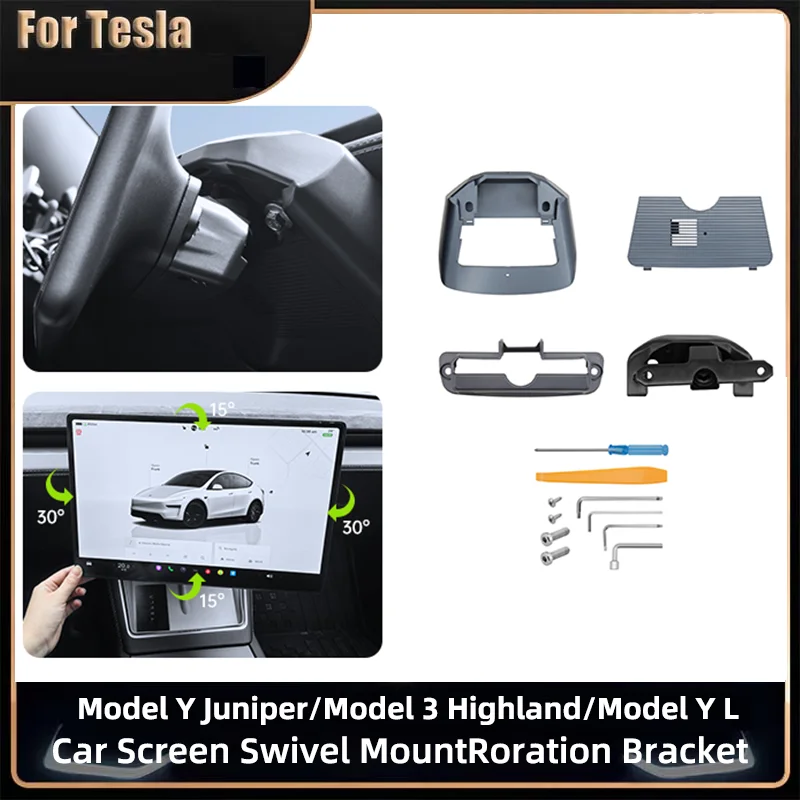 

Screen Swivel Mount for Tesla Model 3 Highland Model Y L Juniper 2026 Center Console Screen Rotating Bracket Kit Car Accessories