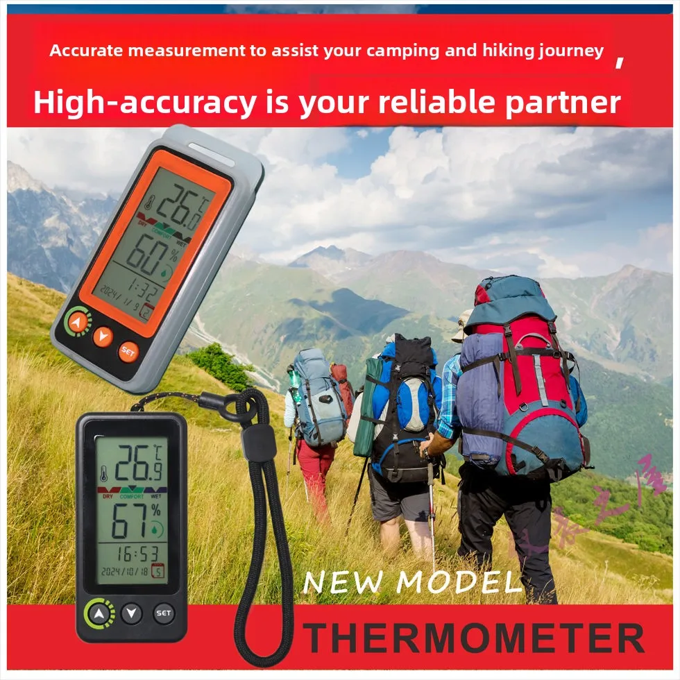 Termometer Multifungsi Termometer Luar Ruangan Presisi Tinggi Termometer Gantung Portabel