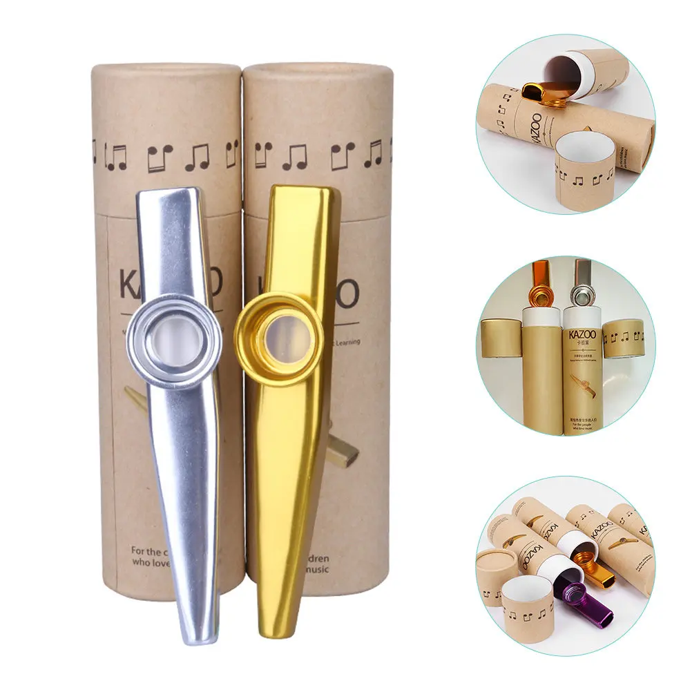1Set Metal Kazoos Professional Grade Simple Play Easy No Skill Required Children Educational Instrument Music Lover Gift Ukulele