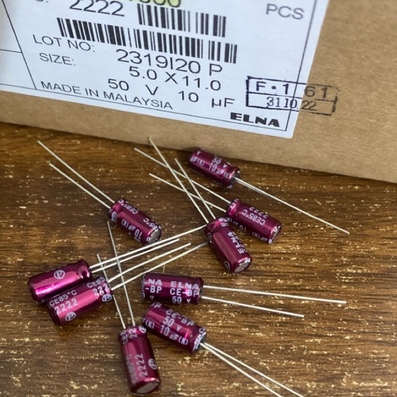 10 قطعة/50 قطعة اليابان ELNA 10 فائق التوهج/50 فولت (K) CE-BP غير القطبية 5*11 مللي متر 50V10uF RBD 85C الألومنيوم مُكثَّف كهربائيًا #1