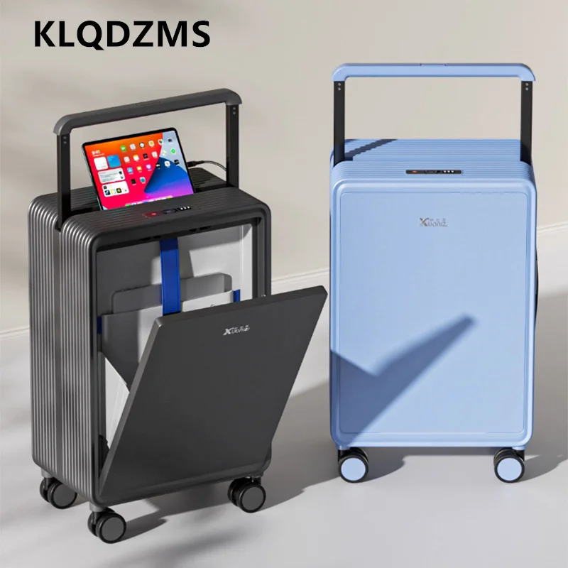 

KLQDZMS Чемодан на колесах, 20-дюймовый посадочный чемодан, 24 дюйма, чемодан на колесиках из АБС-пластика + ПК, 26 дюймов, мужской чемодан с паролем для зарядки через USB, чемодан для салона