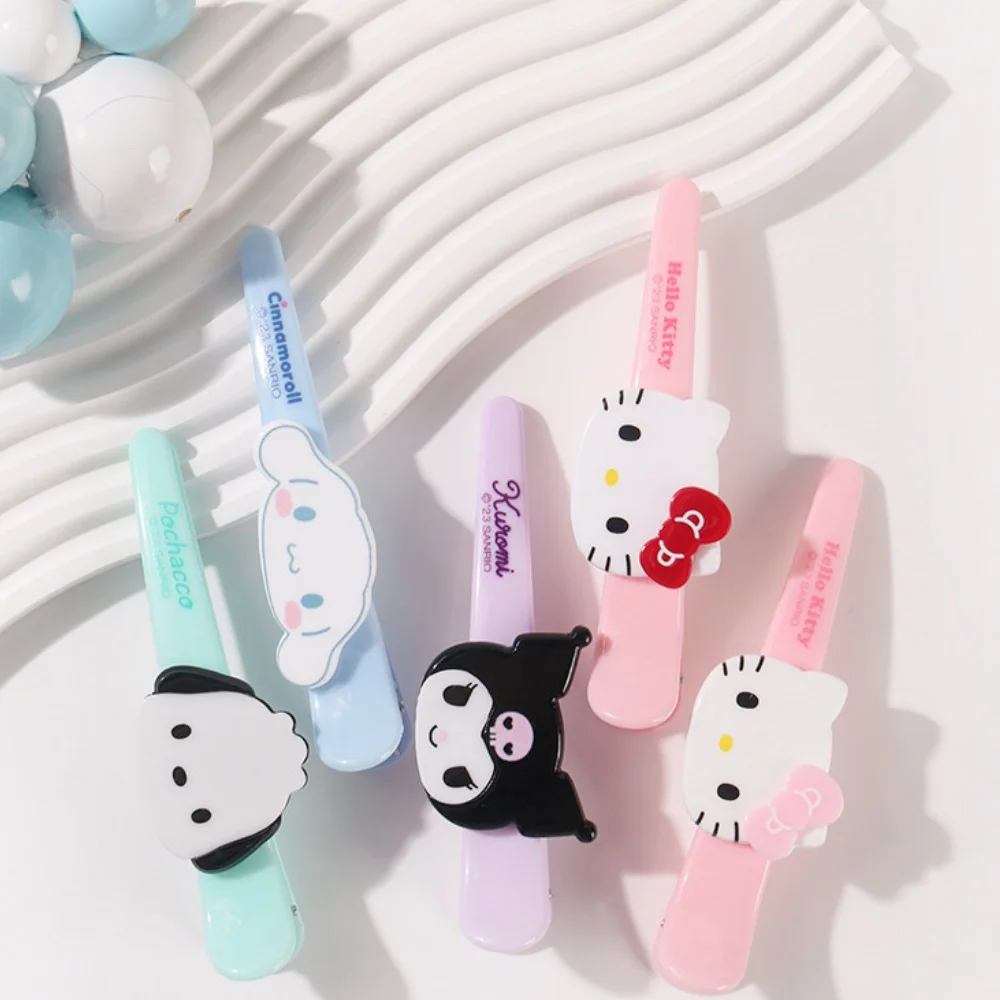 1/2 Stück Kuromi Cinnamoroll HelloKitty Haarspange Haaraccessoire Mädchen Übergroße Entenschnabelspange Prinzessin Gerade Spange Pony-Spange