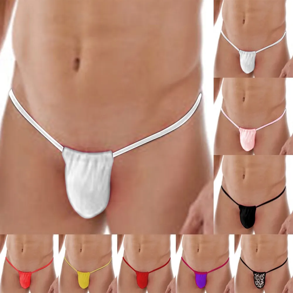 

Men Liquid Stretch Sexy Thong Underwear See-through Mesh Cut G Strings Thongs Bikini Elastic Men Underpants