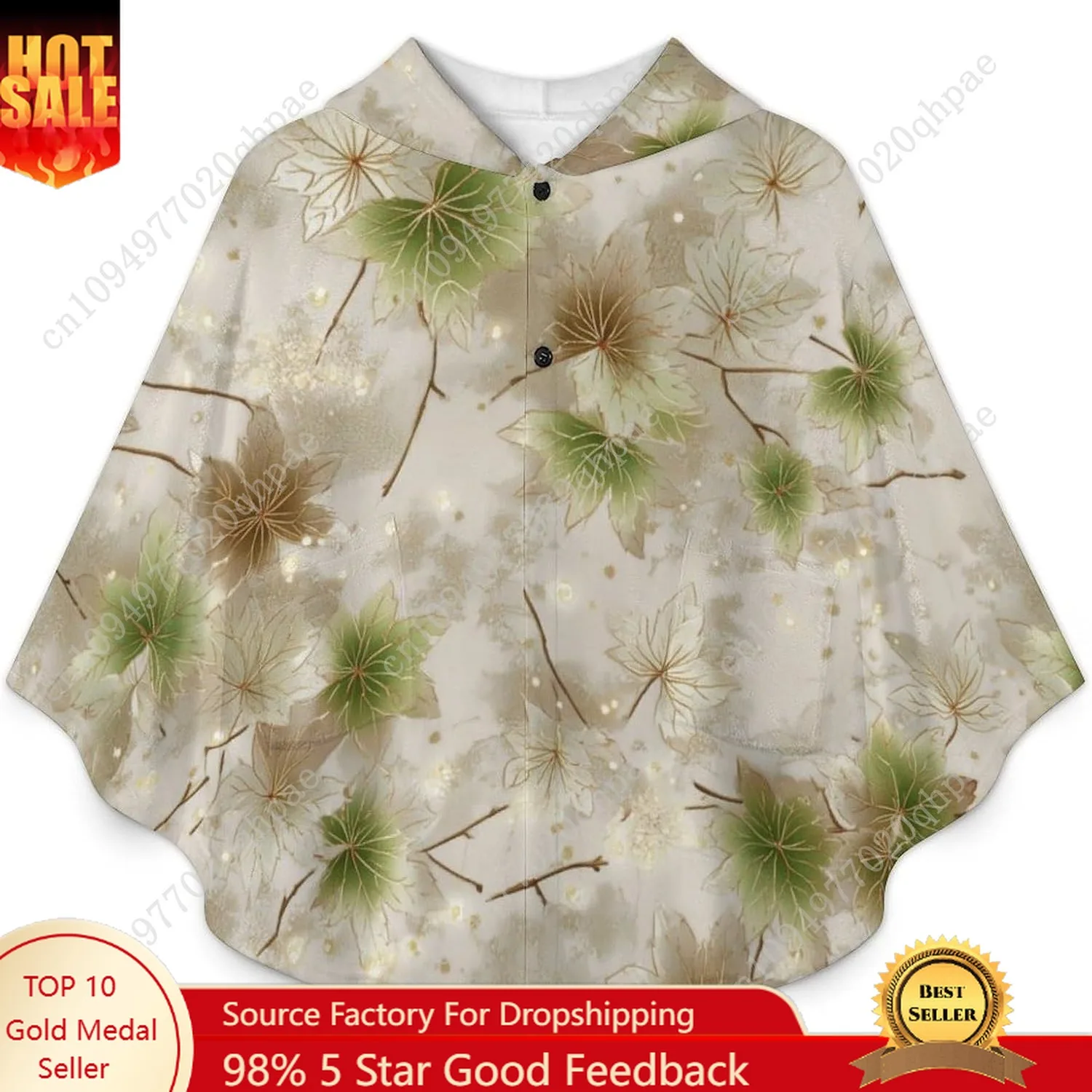 Уютный фланелевой свитер-одеяло, винтажная толстовка большого размера с цветочным принтом и карманами для детей и подростков