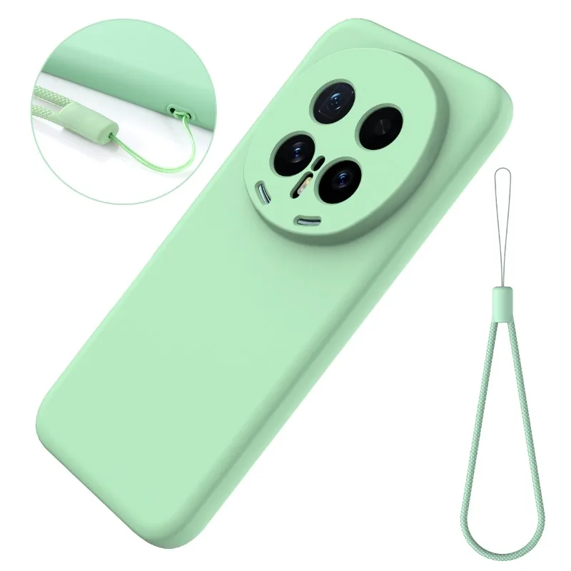 

Для Honor Magic 8 Pro однотонный чехол для телефона из жидкого силикона для Huawei Honor Magic 8 7 Pro 7lite, матовый чехол из ТПУ с мягким ремешком