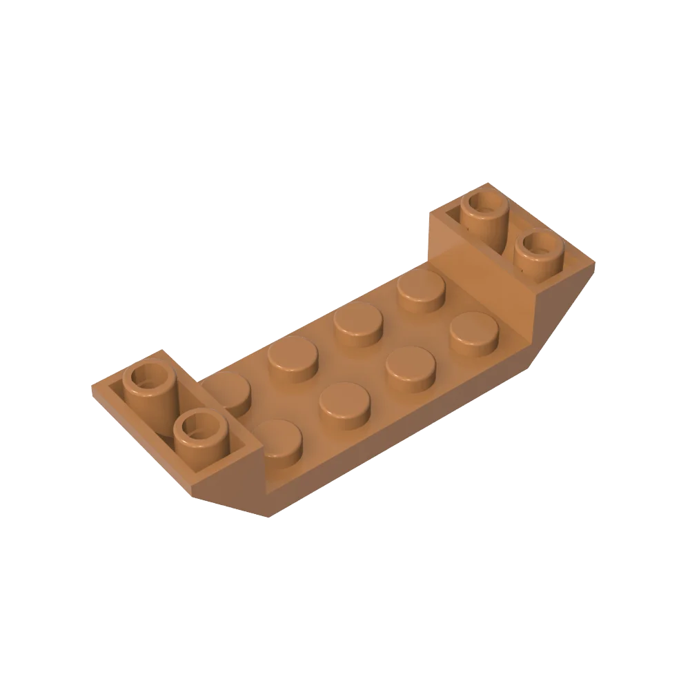 Gobricks bouwstenen GDS-687 Helling omgekeerd dubbel 45 °   6 x 2, met 2 x 4 uitsparing, compatibel met Lego 22889 Technisch