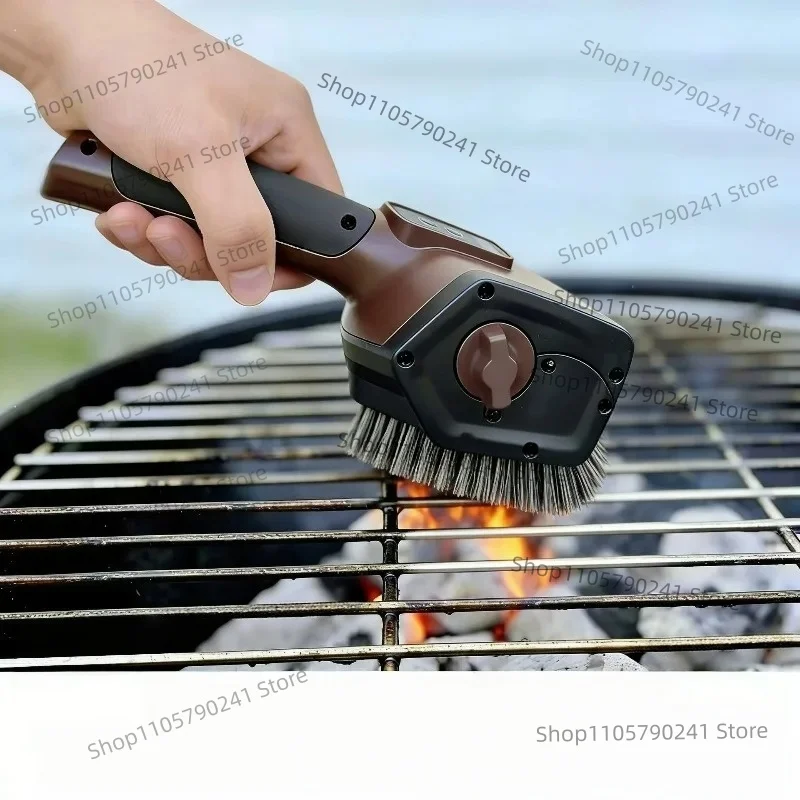 Electric Bbq Grill Cleaning Brush - Stainless Steel Wire Roller, Rechargeable Cordless Grill Brush for Outdoor Use