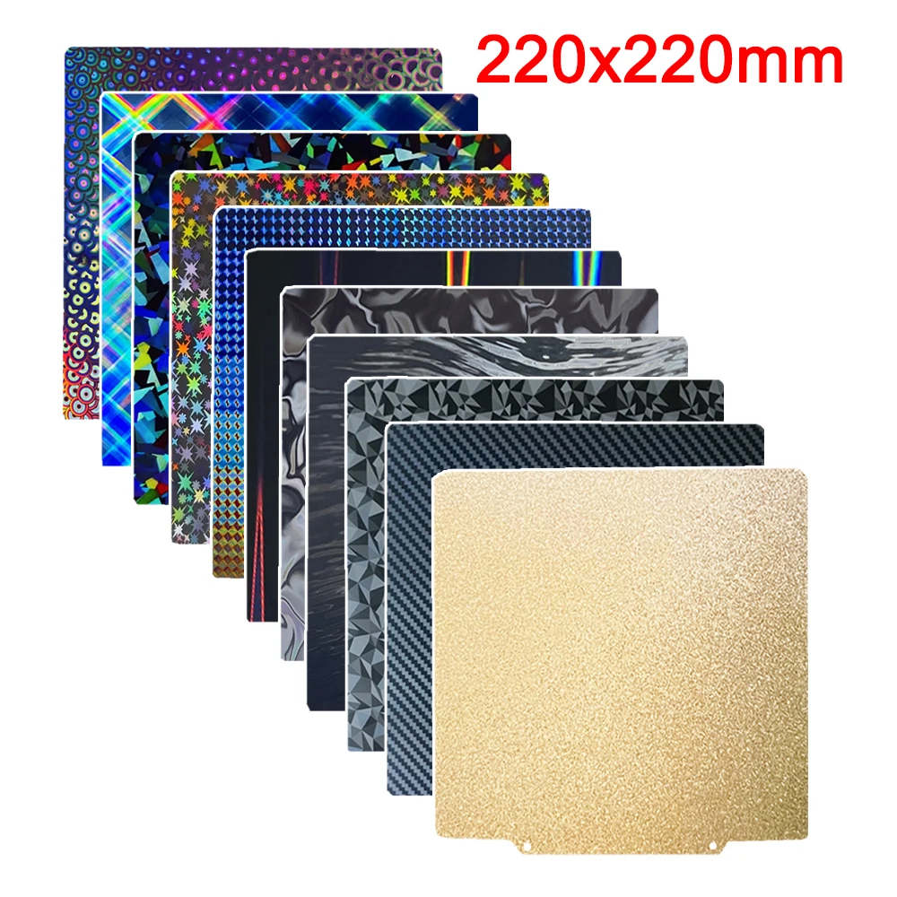 

220x220mm PEI Sheet for Anet A8 A6 Wanhao Duplicator i3 Build Plate Spring Steel Sheet Double Sided For Anycubic Mega Pro Plate
