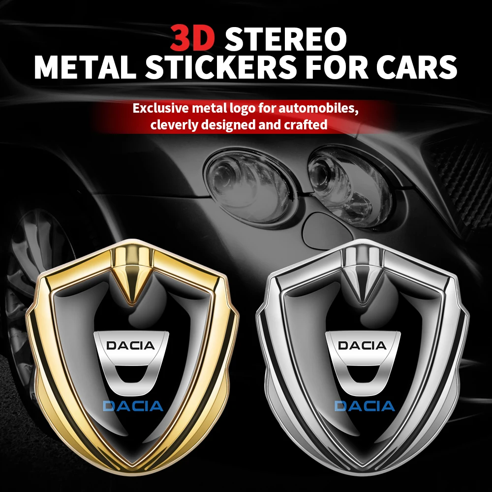 1Pcs Auto Side Window Decoration Stickers Metal Car Emblem Body Decor For Dacia Duster Logan Dokker Lodgy 2 Sandero MK2 Stepway