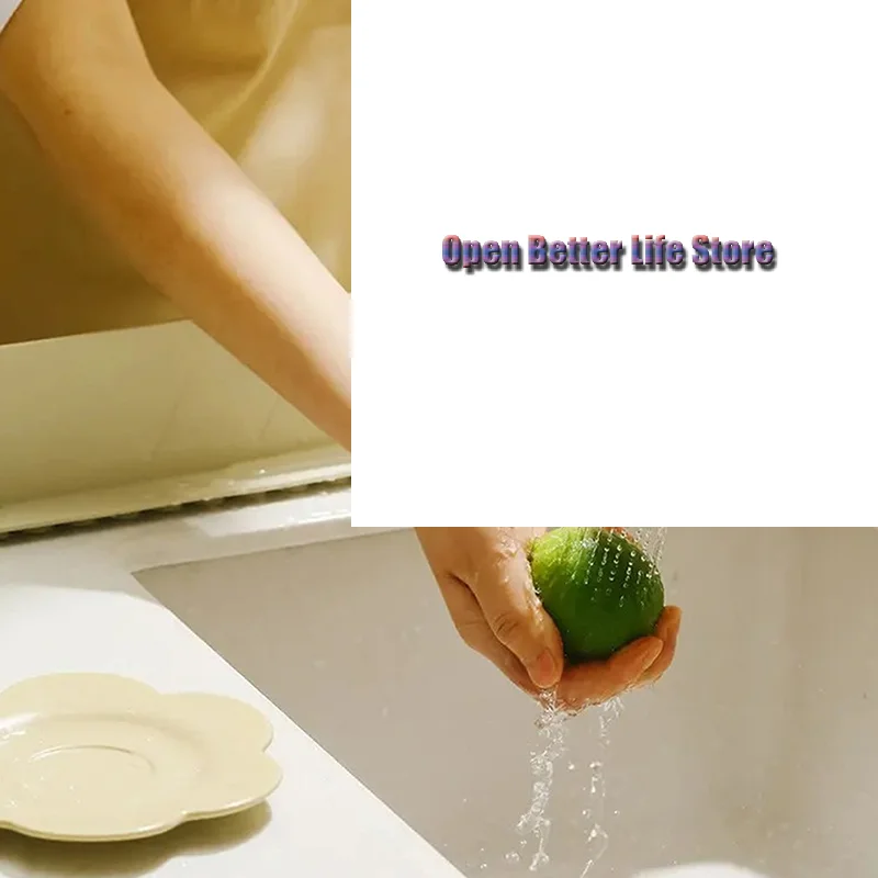 

1 шт. силиконовый брызговик для раковины с присоской, перегородка для раковины, защита от брызг для кухни, острова и ванной комнаты