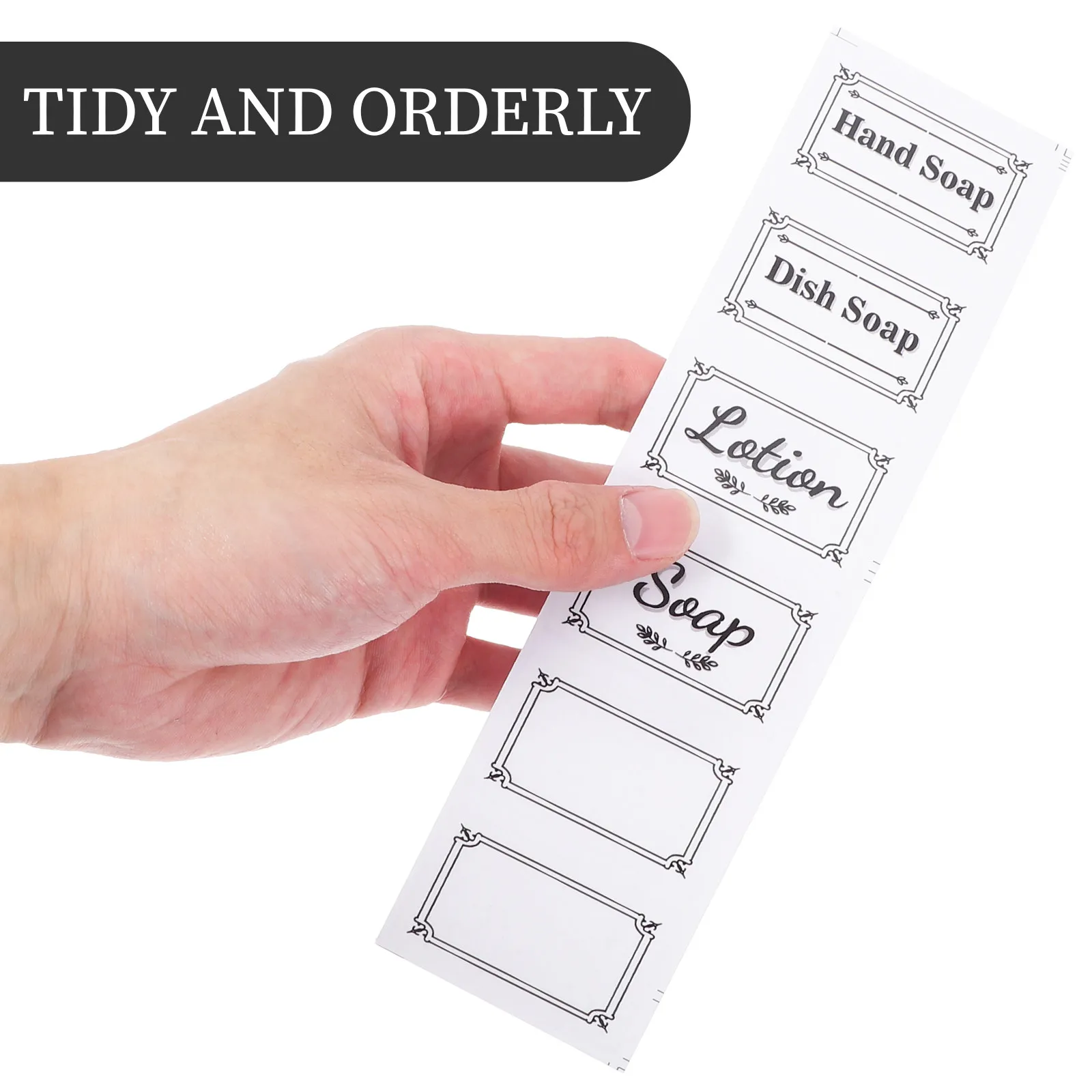 

6Pcs Transparent Waterproof Soap Stickers Reusable Labels for Glass Plastic Bottles Easy to Apply Removable Decals for Home