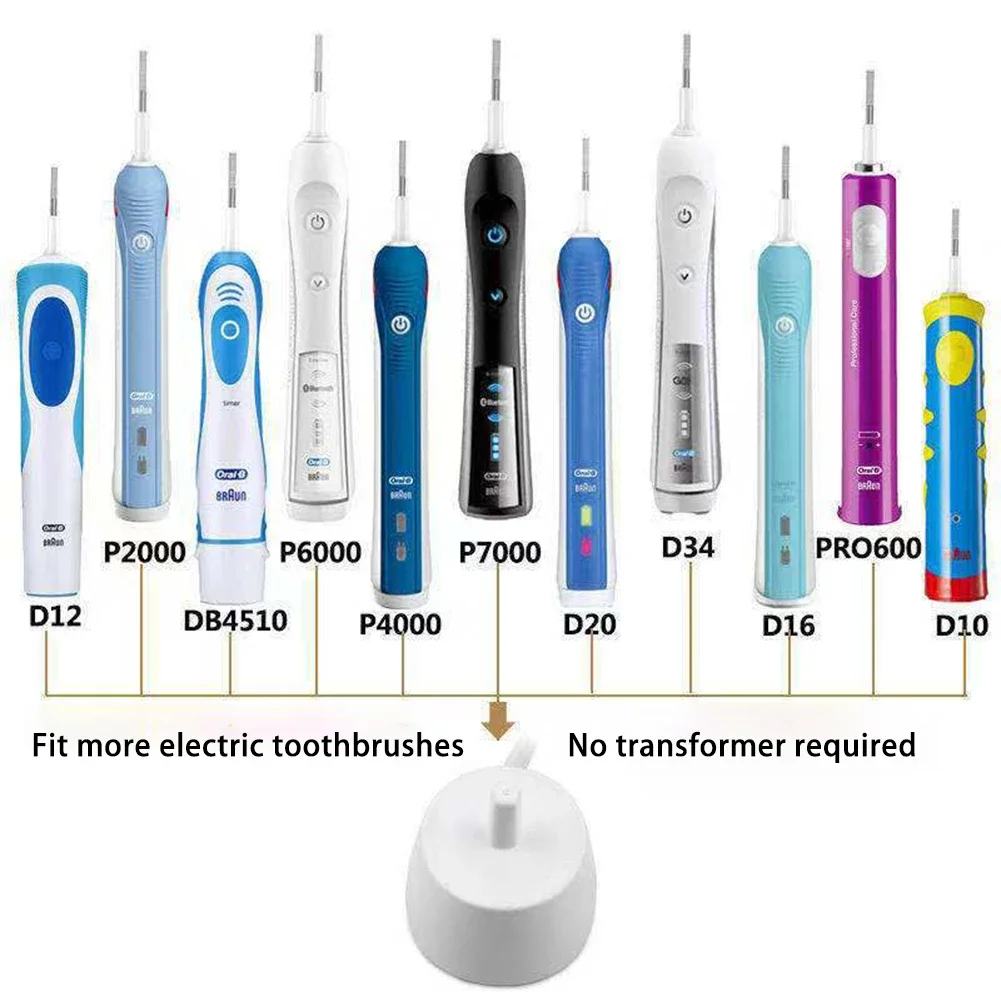 Portable Replacement Toothbrush Charger Lightweight Electric Toothbrush Charger Holder ABS Self-control for Oral D12 D20 D16 D10