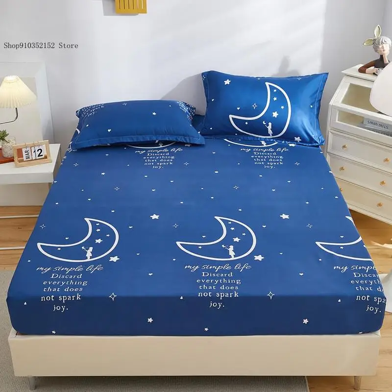Simple Single Piece Waterproof Bed Sheet Urine Isolation Dust Prevention Anti Slip Mattress Protective Cover