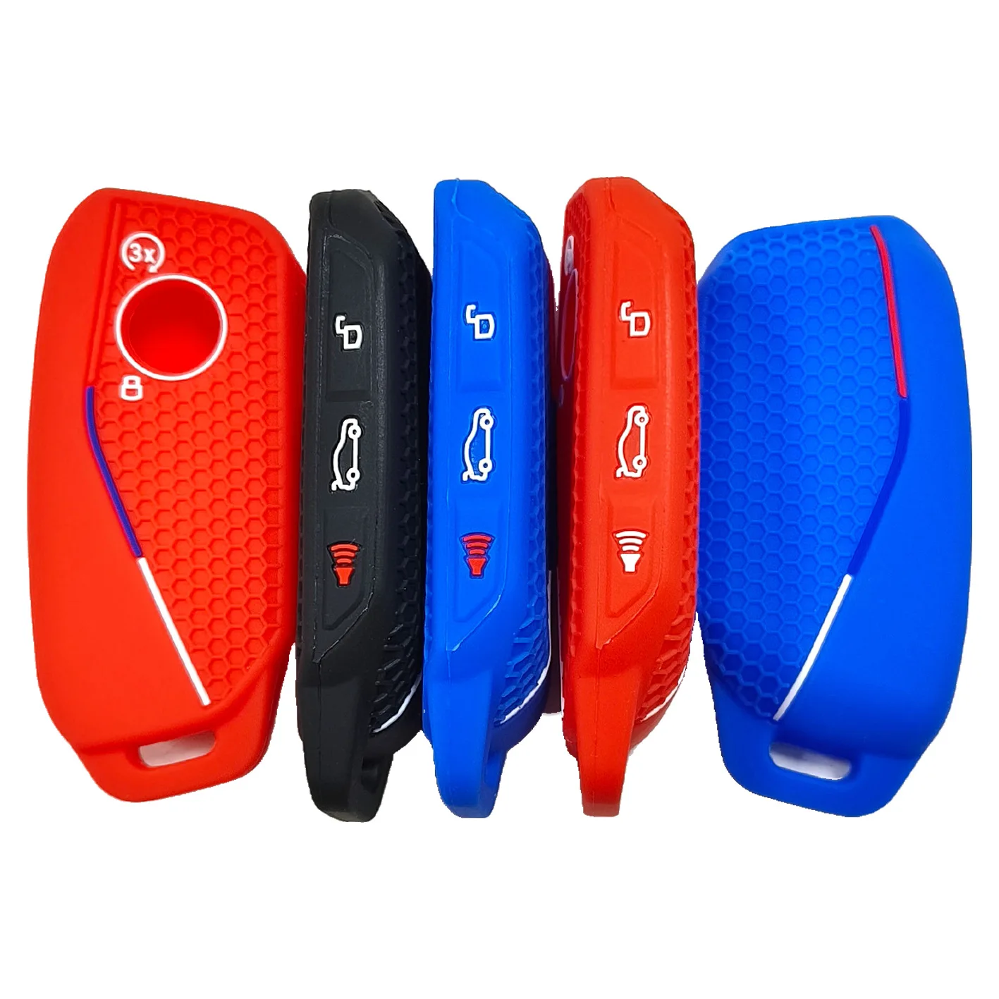 For new BMW 1 series 6 series 7 series 735li/740li/xmi7 honeycomb pattern silicone key cover hollow style