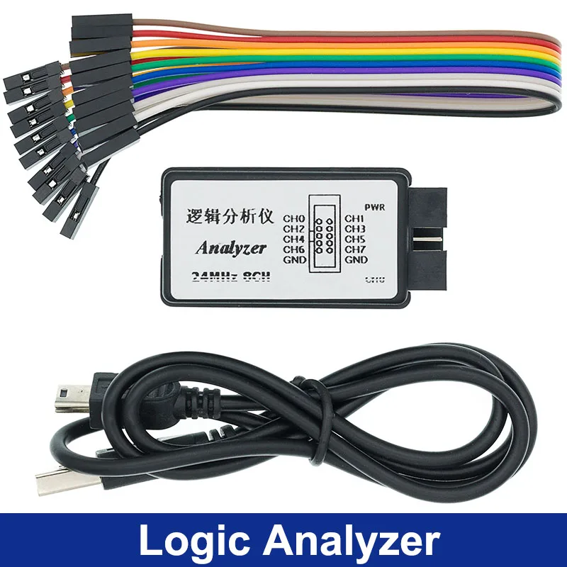 USB Logic Anslyzer SCM 24MHz 8 Channel 24M/Seconds Logic Analyzer Debugger for ARM FPGA Logic Analyzer Logic 24M 8CH