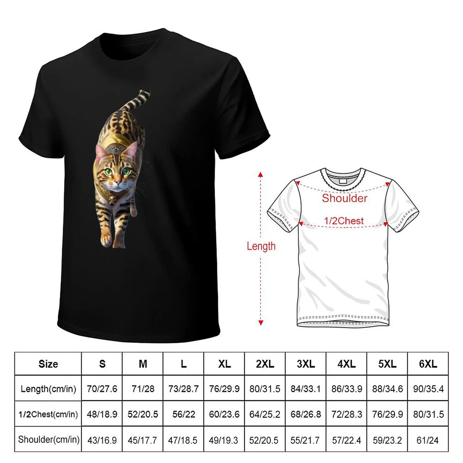 Bengal cat in a royal outfit T-Shirt Plus Size Gym Sports T-Shirt